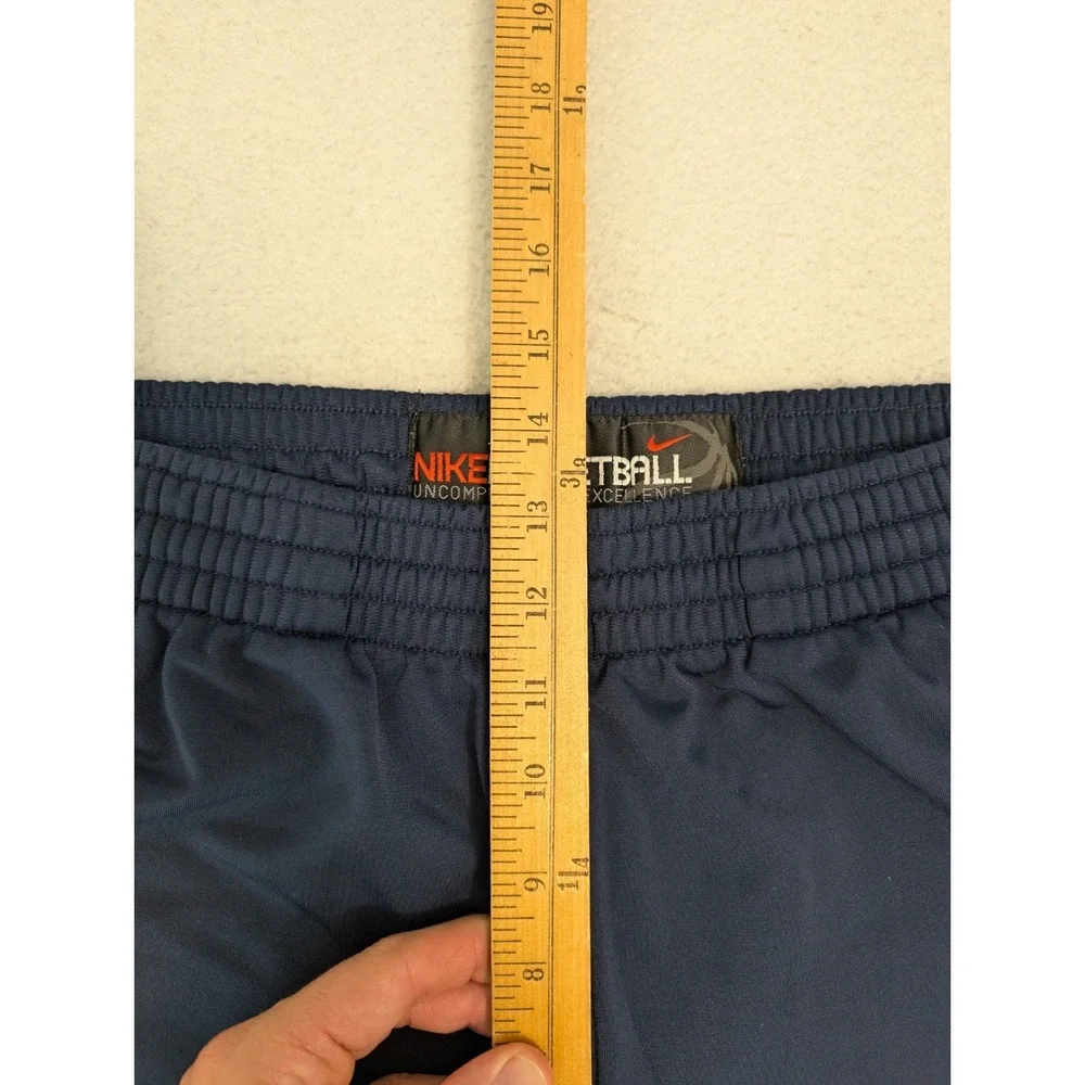 Vintage Y2K Nike Gray Tag Basketball Sweatpants Navy Blue Medium Waist Zip Ankle